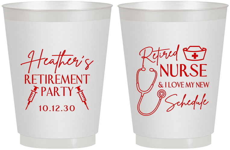 Personalized Retirement 16 oz Frosted Cups - Nurse | 150028