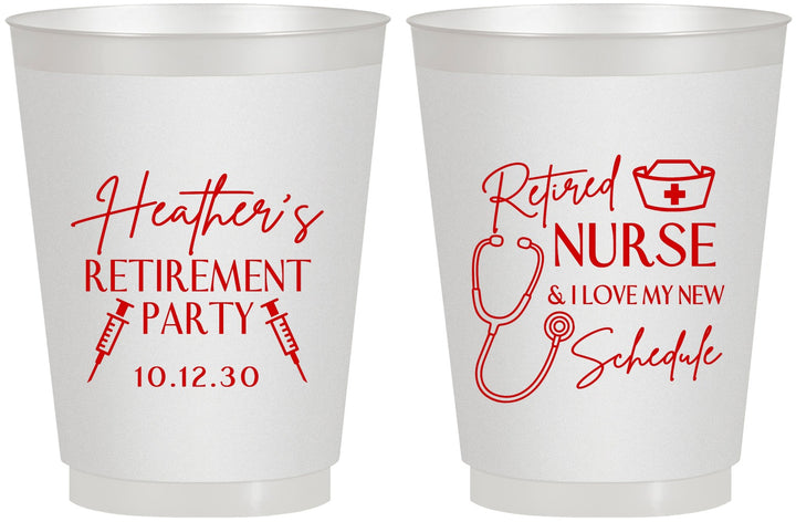 Personalized Retirement 16 oz Frosted Cups - Nurse | 150028
