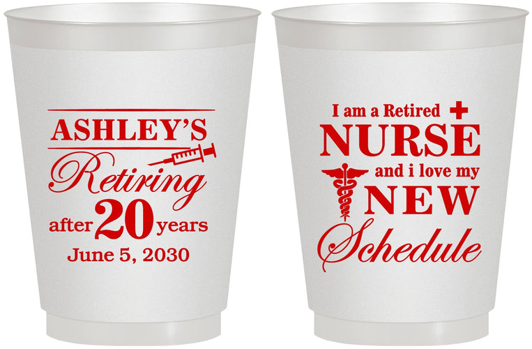 Personalized Retirement 16 oz Frosted Cups - Nurse | 150029