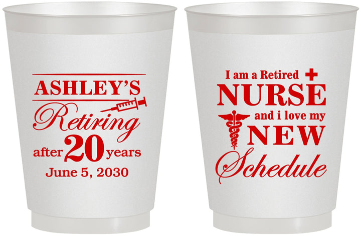 Personalized Retirement 16 oz Frosted Cups - Nurse | 150029