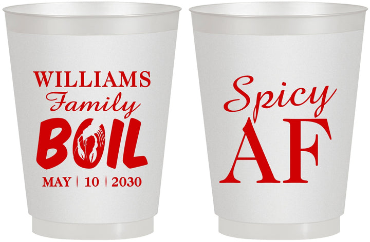 Personalized Family Reunion 16 oz Frosted Cups - Crawfish Boil | 160009