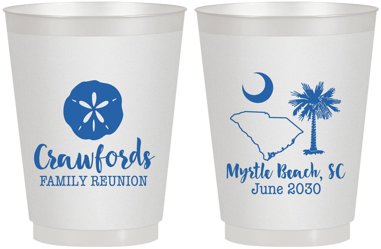 Personalized Family Reunion 16 oz Frosted Cups - South Carolina | 160018