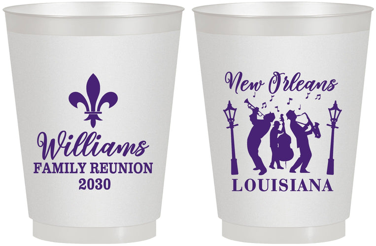Personalized Family Reunion 16 oz Frosted Cups - New Orleans | 160030