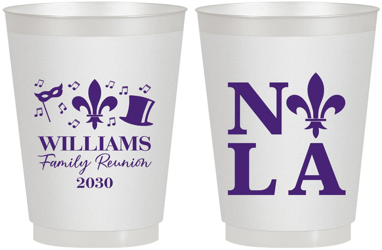 Personalized Family Reunion 16 oz Frosted Cups - New Orleans | 160031