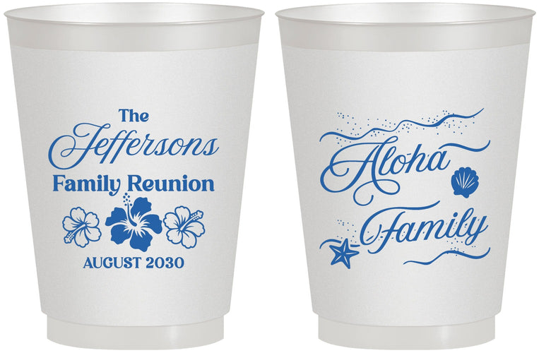 Personalized Family Reunion 16 oz Frosted Cups - Hawaii | 160032