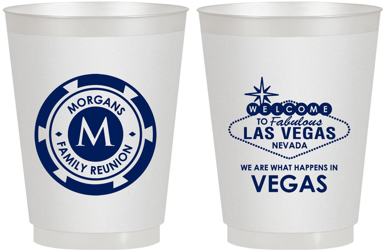 Personalized Family Reunion 16 oz Frosted Cups - Las Vegas | 160037