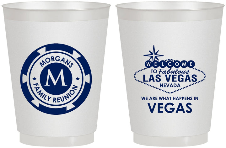 Personalized Family Reunion 16 oz Frosted Cups - Las Vegas | 160037