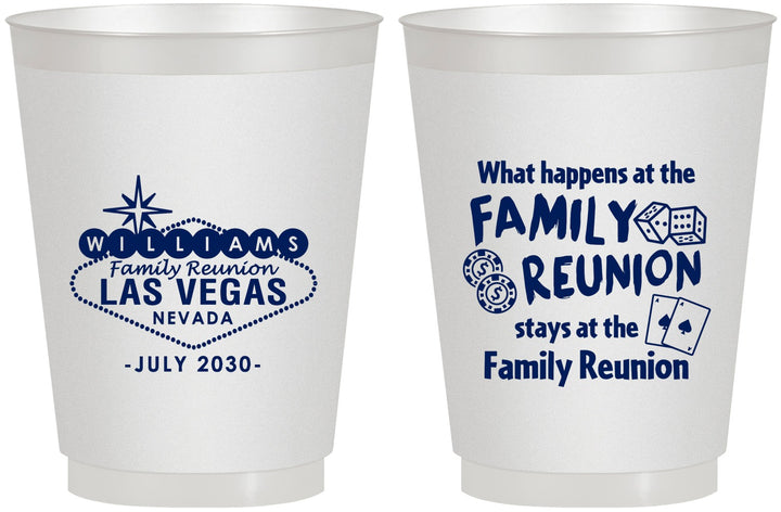 Personalized Family Reunion 16 oz Frosted Cups - Las Vegas | 160038