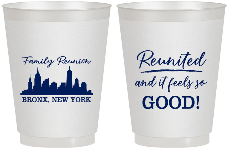 Personalized Family Reunion 16 oz Frosted Cups - New York | 160039