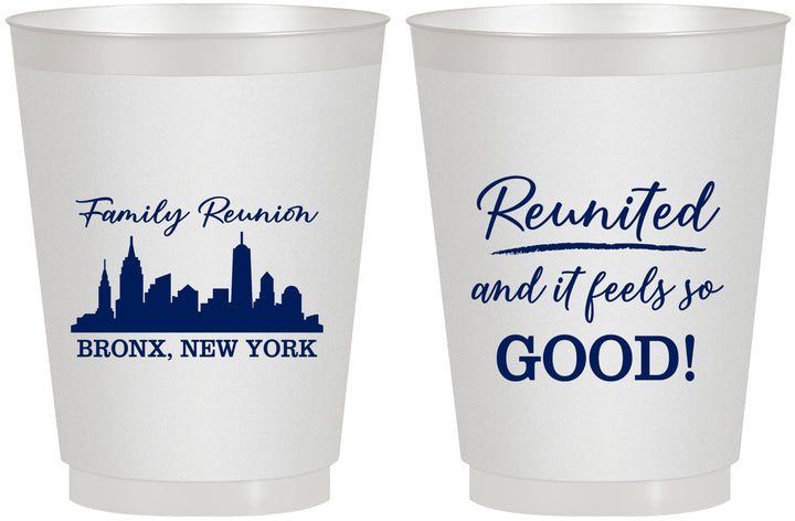 Personalized Family Reunion 16 oz Frosted Cups - New York | 160039