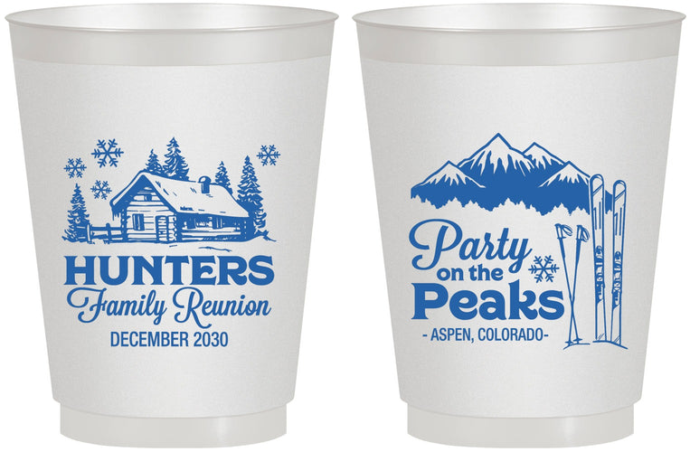 Personalized Family Reunion 16 oz Frosted Cups - Ski Trip | 160042