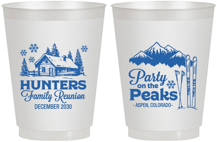 Personalized Family Reunion 16 oz Frosted Cups - Ski Trip | 160042