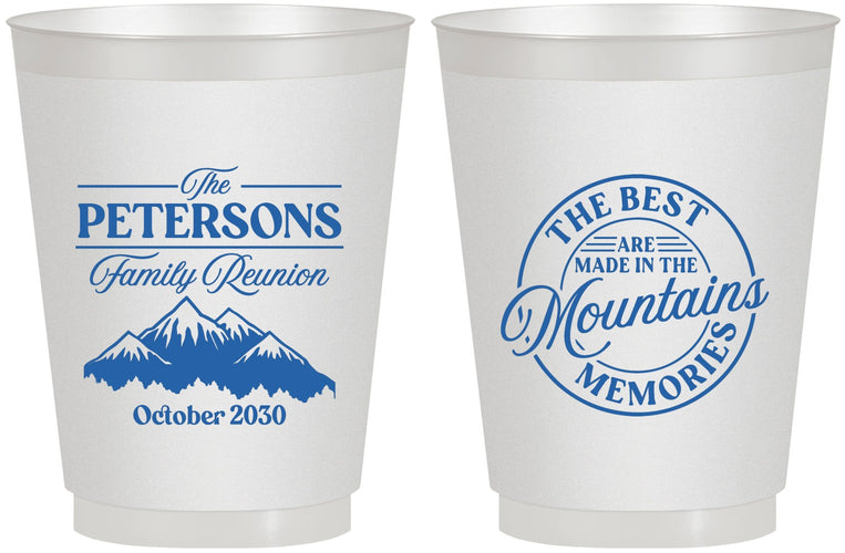 Personalized Family Reunion 16 oz Frosted Cups - Mountains | 160043