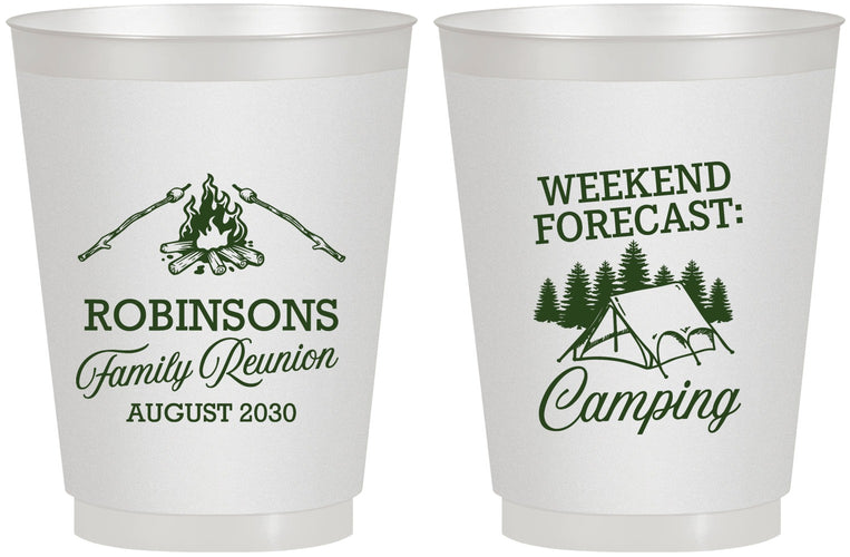 Personalized Family Reunion 16 oz Frosted Cups - Camping | 160044