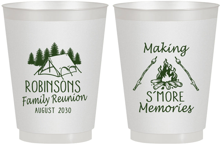 Personalized Family Reunion 16 oz Frosted Cups - Camping | 160046