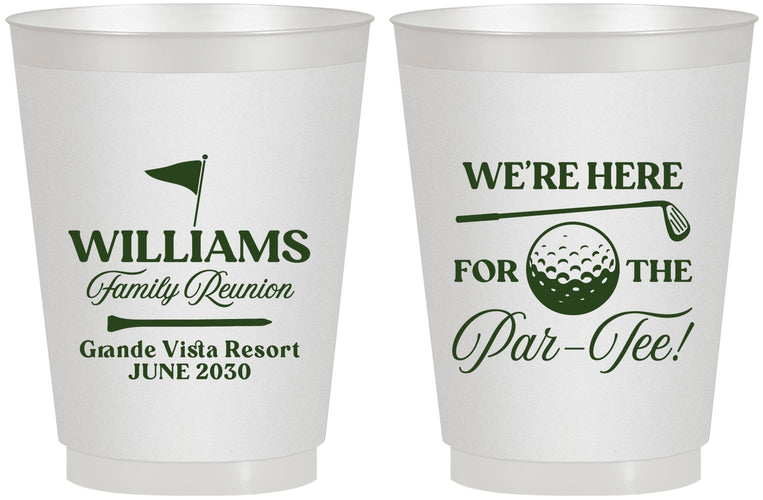 Personalized Family Reunion 16 oz Frosted Cups - Golf | 160047