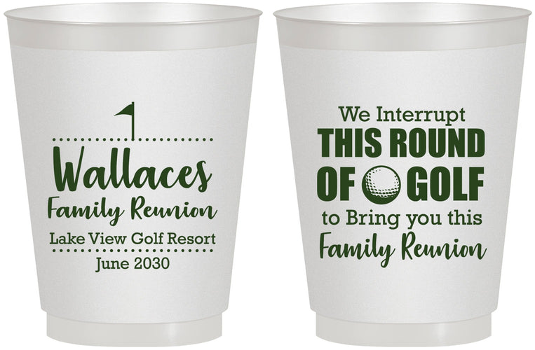 Personalized Family Reunion 16 oz Frosted Cups - Golf | 160048