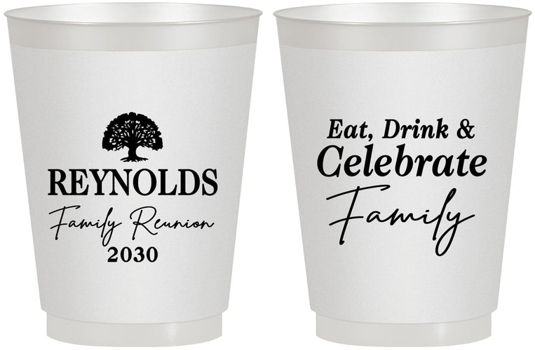 Personalized Family Reunion 16 oz Frosted Cups - Eat Drink Celebrate | 160053