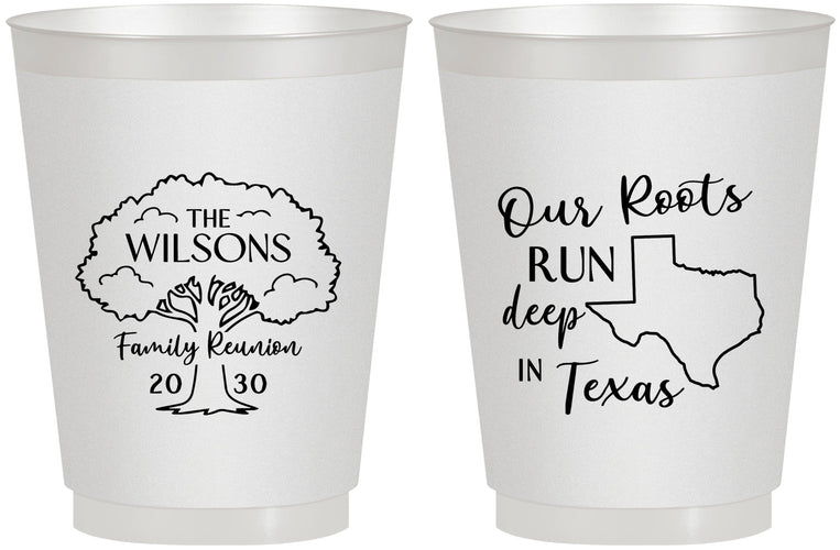 Personalized Family Reunion 16 oz Frosted Cups - Texas | 160055