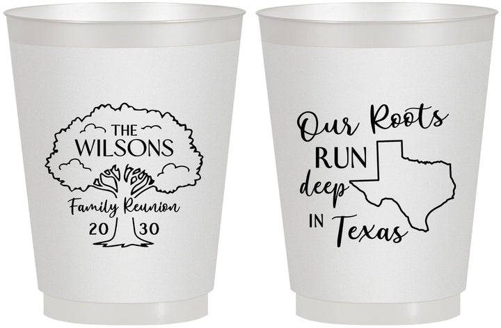 Personalized Family Reunion 16 oz Frosted Cups - Texas | 160055