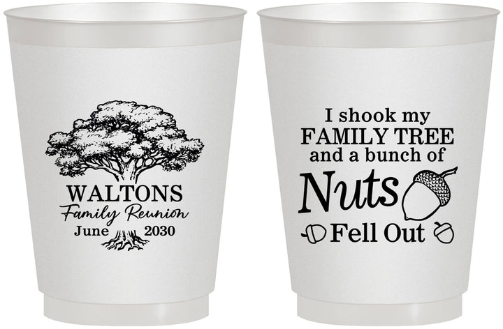 Personalized Family Reunion 16 oz Frosted Cups - Tree | 160058