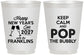 Personalized New Years 16 oz Frosted Cups - 2027 Pop The Bubbly | 170006