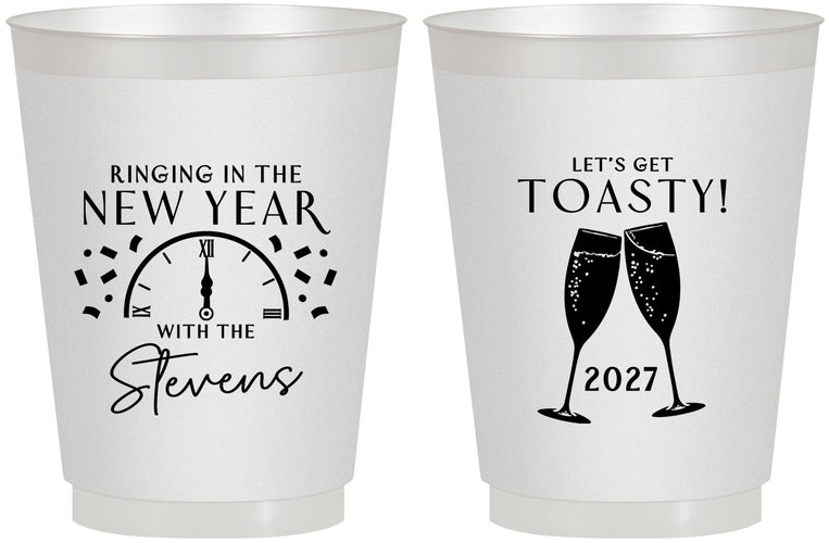 Personalized New Years 16 oz Frosted Cups - 2027 Toast | 170008