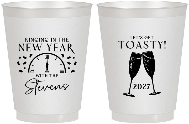 Personalized New Years 16 oz Frosted Cups - 2027 Toast | 170008