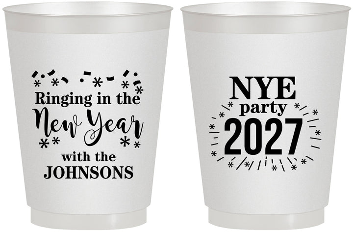 Personalized New Years 16 oz Frosted Cups - 2027 Ringing In | 170013