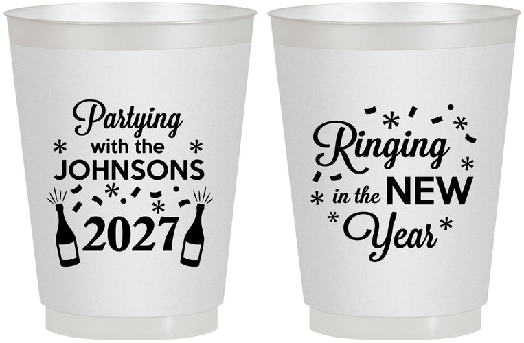 Personalized New Years 16 oz Frosted Cups - 2027 Ringing In | 170014