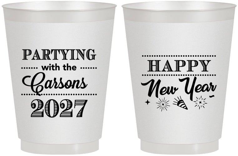 Personalized New Years 16 oz Frosted Cups - 2027 Nye | 170016