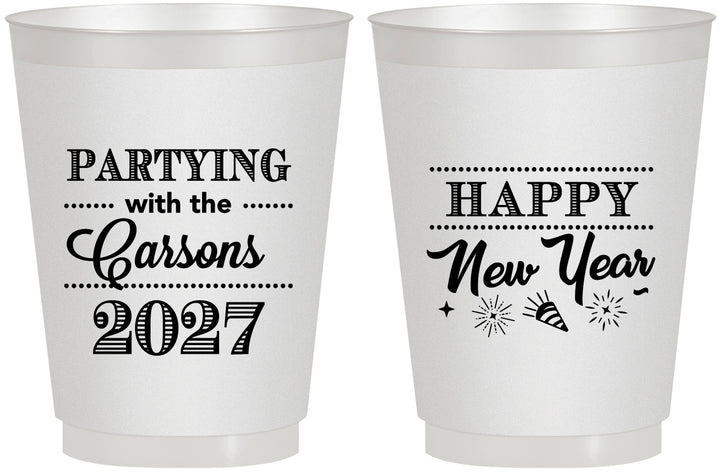Personalized New Years 16 oz Frosted Cups - 2027 Nye | 170016