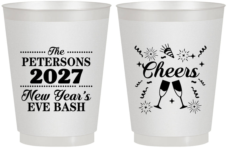 Personalized New Years 16 oz Frosted Cups - 2027 Cheers | 170017