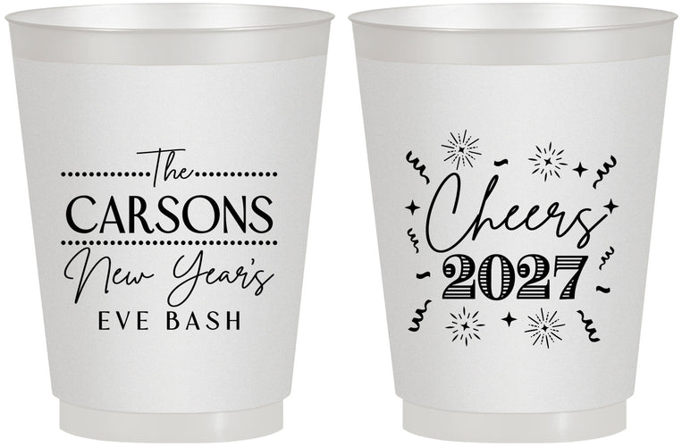Personalized New Years 16 oz Frosted Cups - 2027 Cheers | 170018