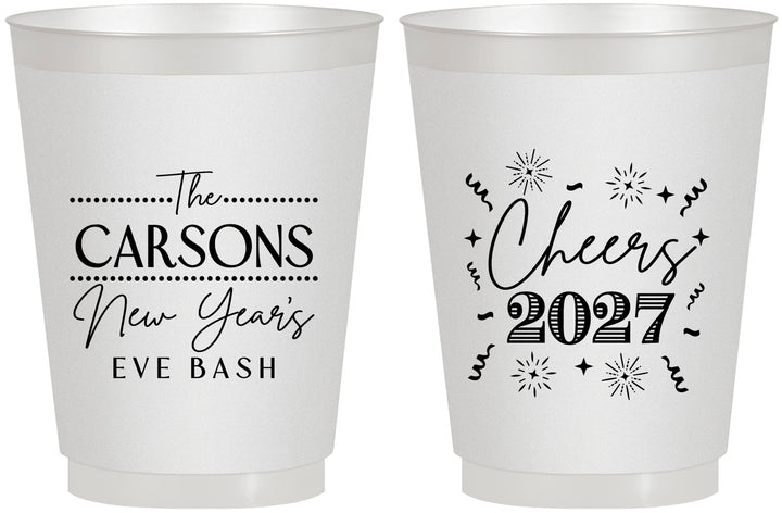 Personalized New Years 16 oz Frosted Cups - 2027 Cheers | 170018