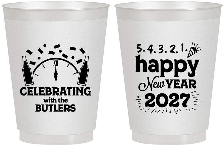 Personalized New Years 16 oz Frosted Cups - 2027 Countdown | 170021