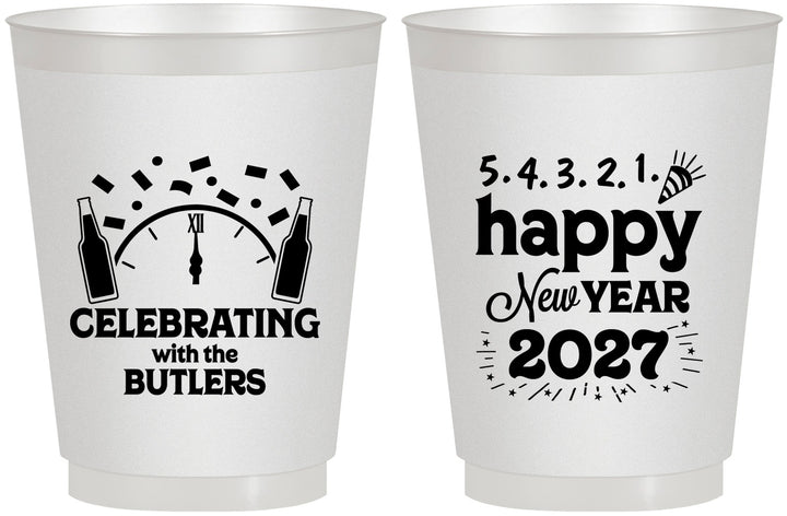 Personalized New Years 16 oz Frosted Cups - 2027 Countdown | 170021