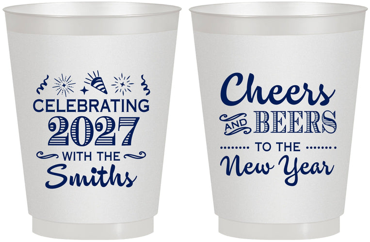 Personalized New Years 16 oz Frosted Cups - 2027 Cheers | 170023