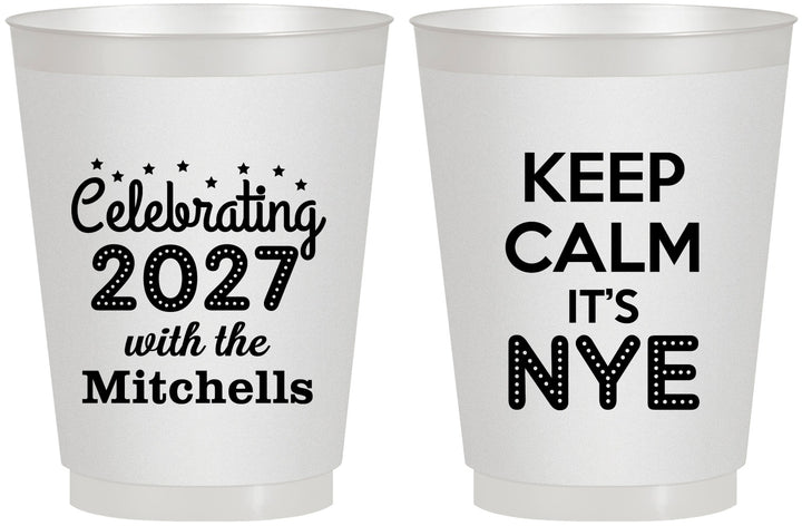 Personalized New Years 16 oz Frosted Cups - 2027 Nye | 170025