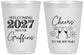 Personalized New Years 16 oz Frosted Cups - 2027 Cheers | 170029