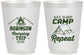 Personalized Family Vacation 16 oz Frosted Cups - Eat Sleep Camp Repeat | 180014