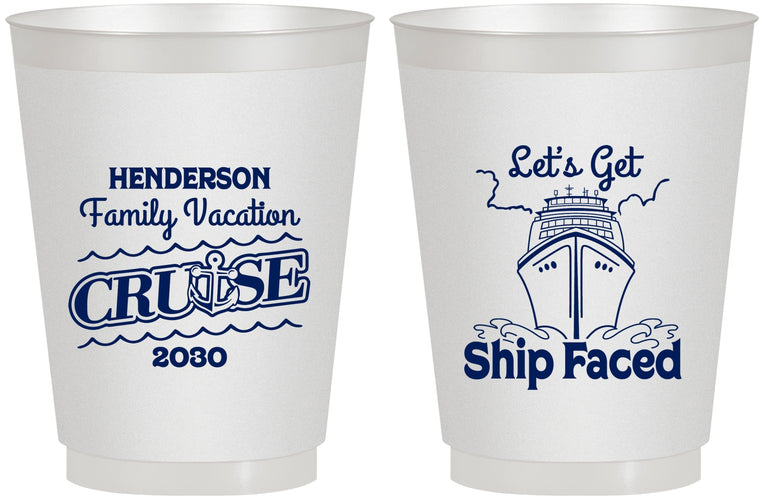 Personalized Family Vacation 16 oz Frosted Cups - Cruise | 180038