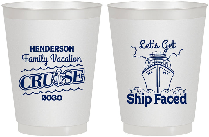 Personalized Family Vacation 16 oz Frosted Cups - Cruise | 180038