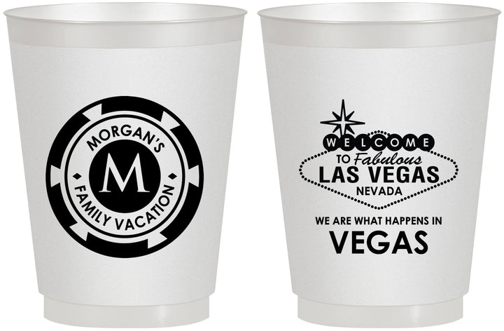 Personalized Family Vacation 16 oz Frosted Cups - Las Vegas | 180049