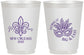 Personalized Mardi Gras 16 oz Frosted Cups - Fleur De Lis | 190010