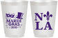 Personalized Mardi Gras 16 oz Frosted Cups - Nola Fleur De Lis | 190014