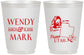 Personalized Wedding 16 oz Frosted Cups - Utah | 193