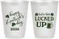 Personalized St Patricks Day 16 oz Frosted Cups - Lucked Up | 200007