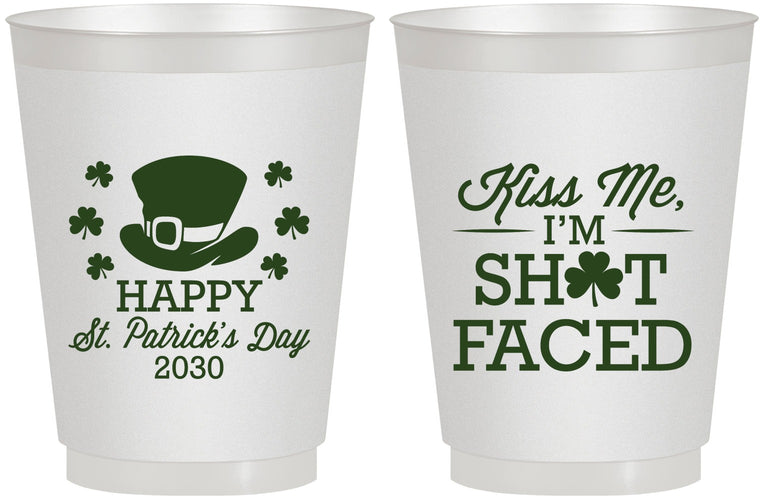 Personalized St Patricks Day 16 oz Frosted Cups - Leprechaun | 200009