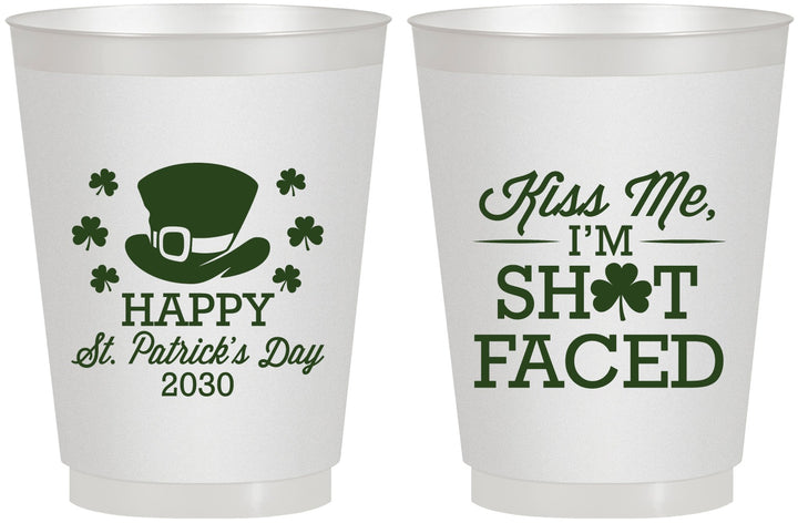 Personalized St Patricks Day 16 oz Frosted Cups - Leprechaun | 200009